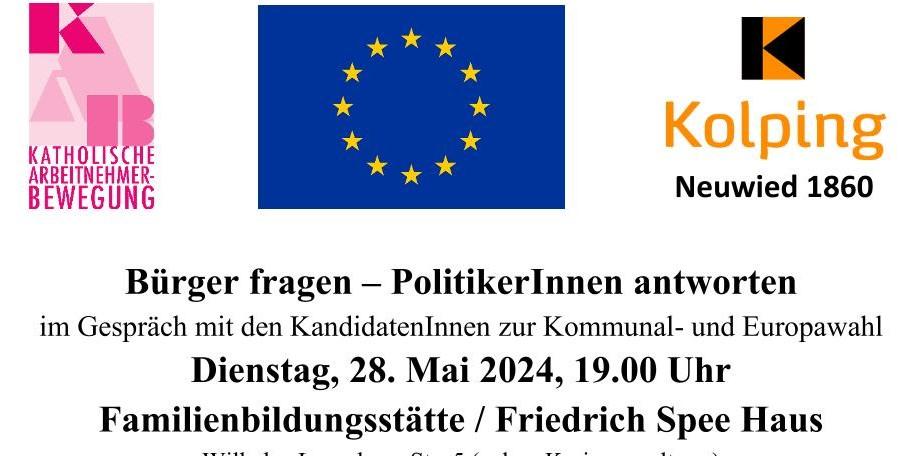 KAB Kolping Neuwied_Einladung Diskussion Kommunal- und Europawahl 2024