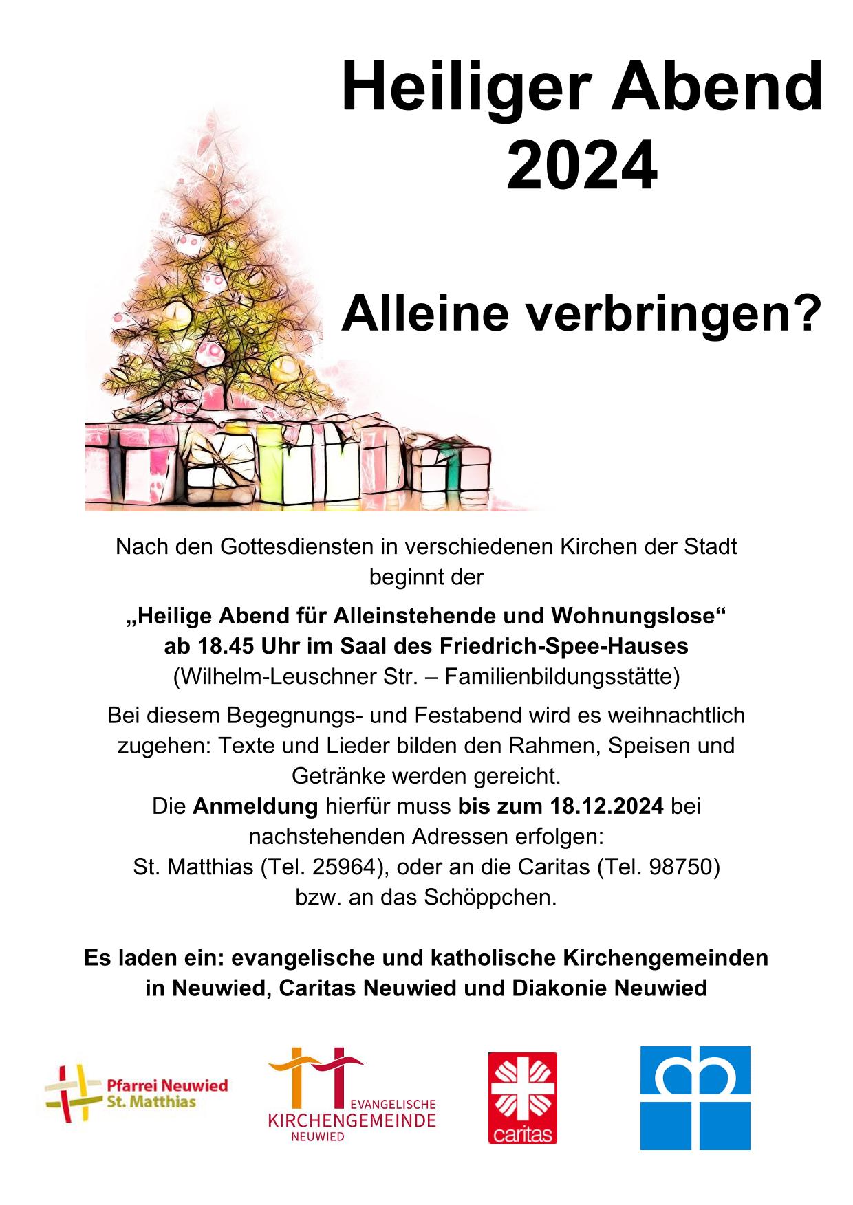 Alleinstehenden-Weihnachtsfeier 2024 Plakat