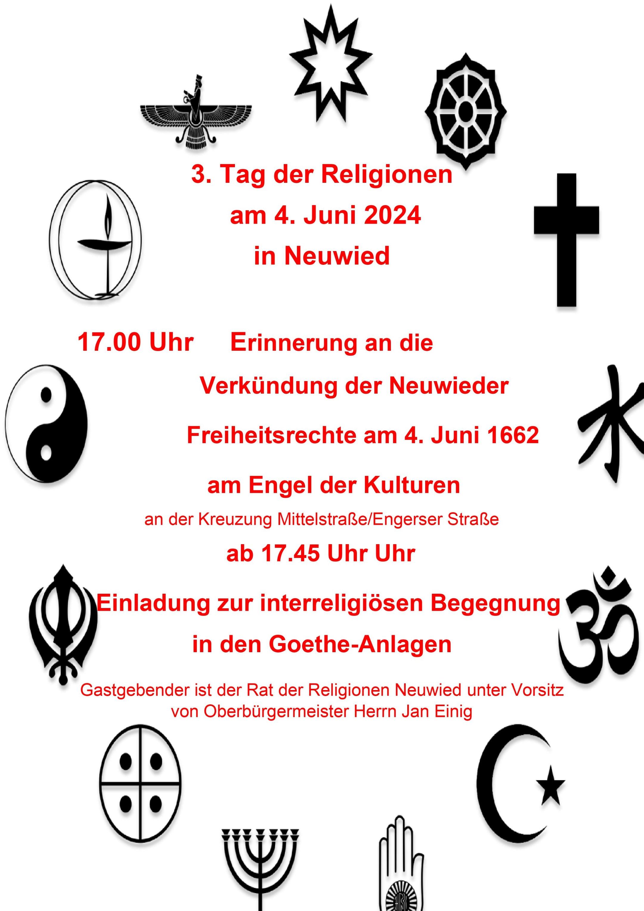 Tag der Religionen - 4. Juni 2024 in Neuwied