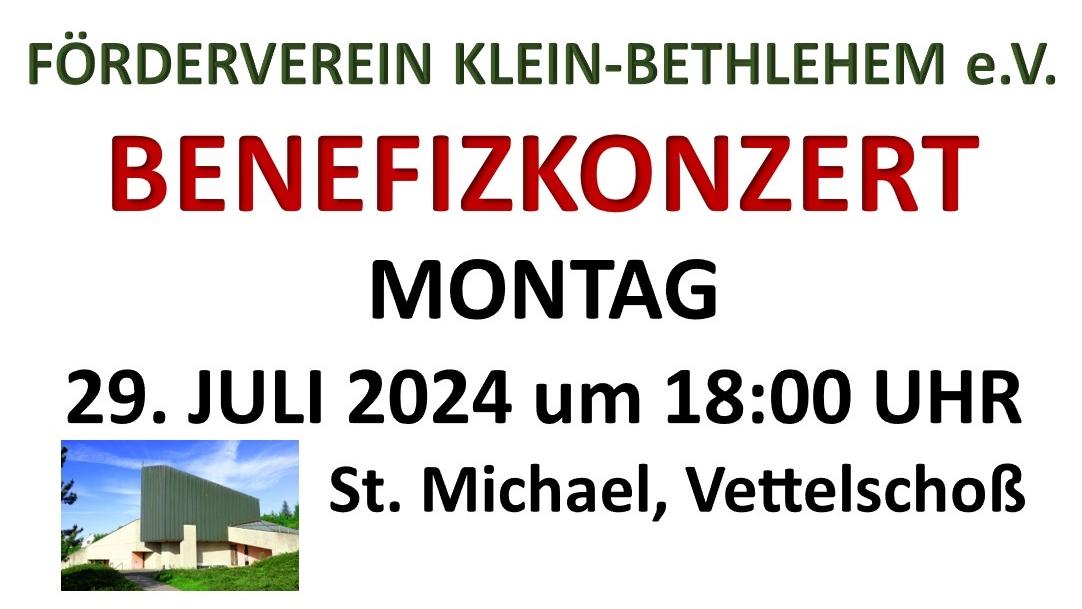 Benefizkonzert in Vettelschoss am 29. Juli 2024