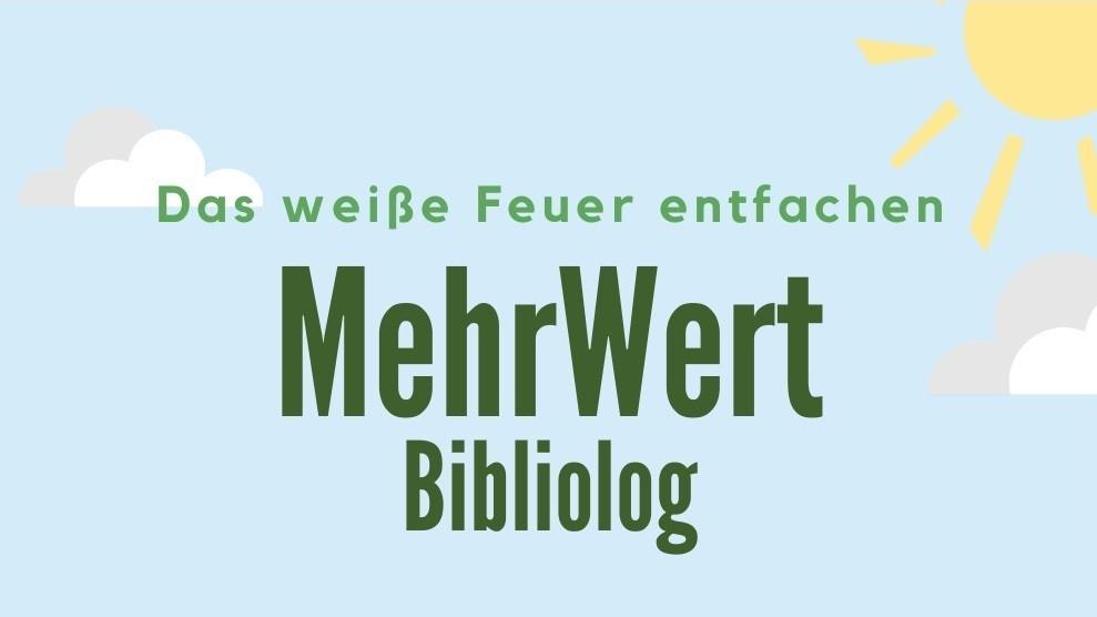 Den Hintergrund bildet eine Comicartige Zeichnung, die drei Frauen zeigt, die auf Hochstühlen bei strahlendem Sonnenschein an einem Tisch auf einer Wiese sitzen und sich unterhalten.